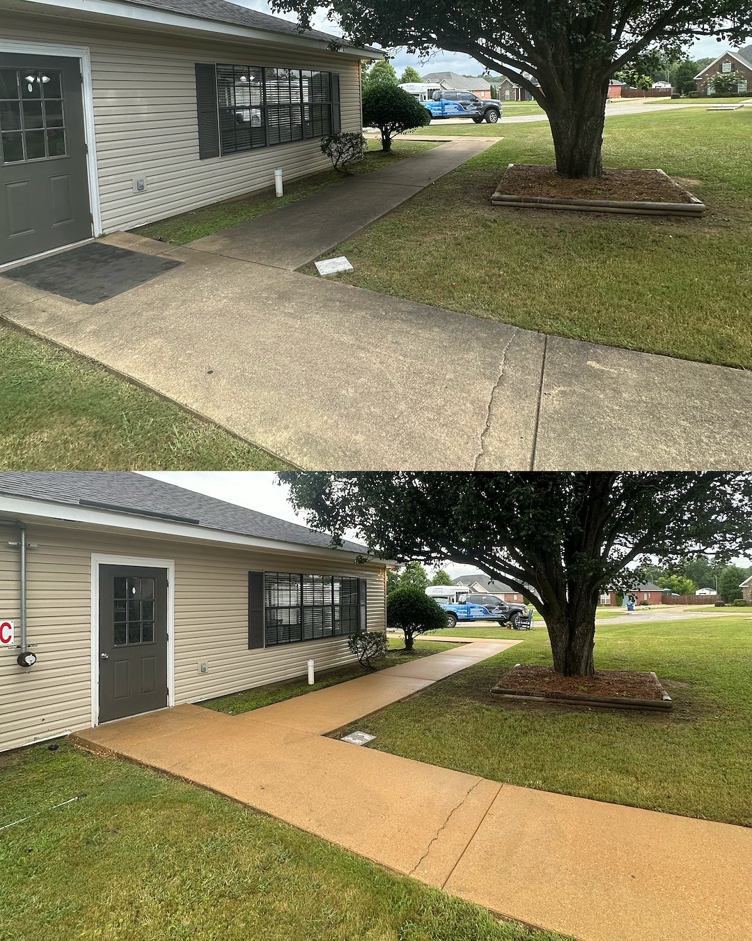 Gardens of Wetumpka Assisted Living Exterior Refresh — Building Wash and Concrete Cleaning